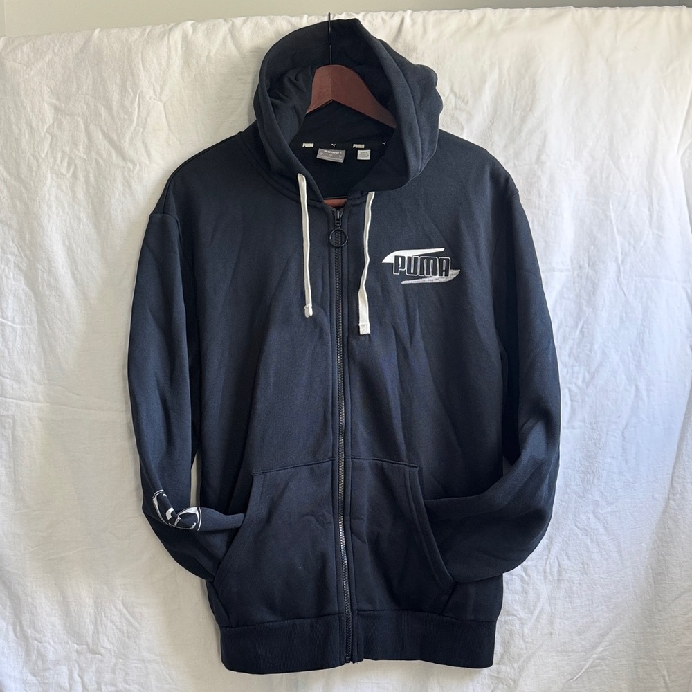 PUMA Men's Zip-Up Black Sweater